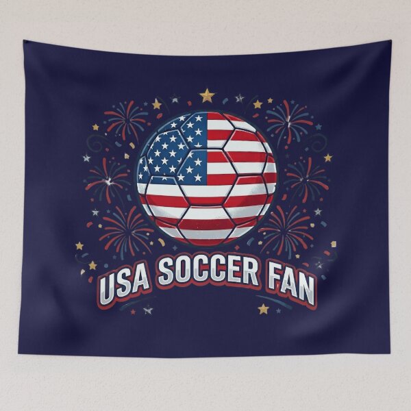 Item preview, USA Soccer Fan Patriotic Fireworks Championship 2026 designed and sold by Basma Designs | Funny Shirts, Stickers & Mugs.