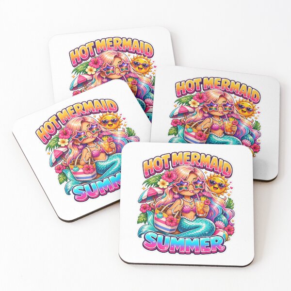 Item preview, Hot Mermaid Summer T-Shirt & Sticker – Retro Beach Mermaidcore Gift for Coastal Girls, Vacation Lovers & Summer Aesthetic Fans designed and sold by GemBob Creations.
