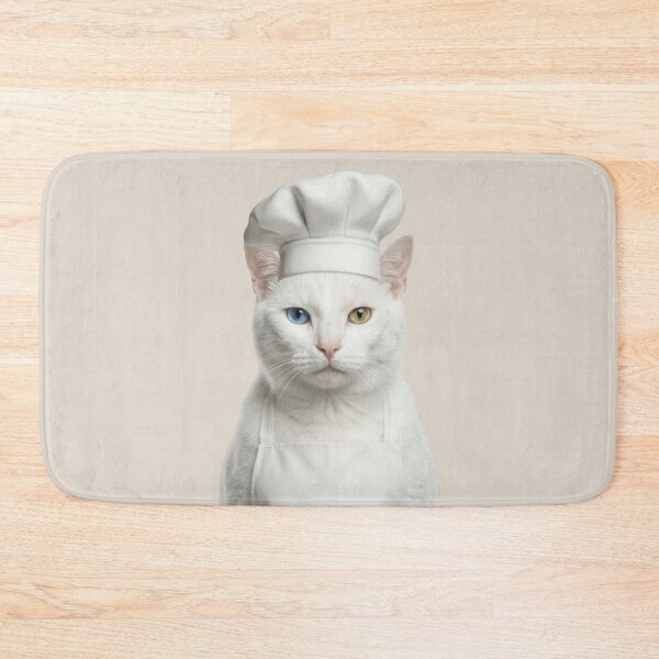 Item preview, Funny Khao Manee Cat Chef Realistic Animal Cooking Humor Art designed and sold by LazyOwlStore.