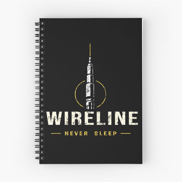 Item preview, Wireline Never Sleeps Oilfield Night Typography Art designed and sold by AlaeStudio.