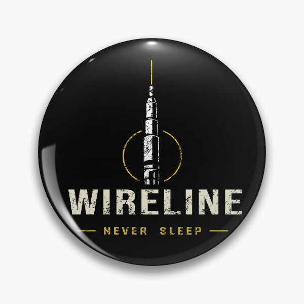 Item preview, Wireline Never Sleeps Oilfield Night Typography Art designed and sold by AlaeStudio.
