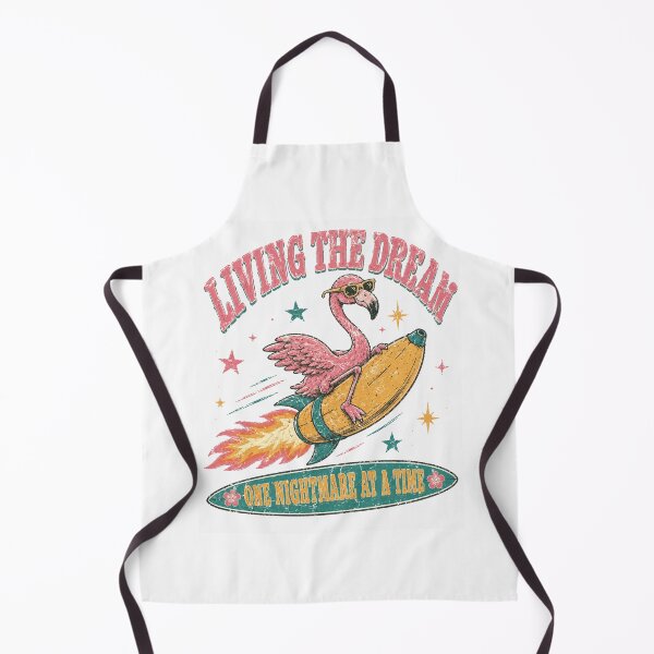 Item preview, Living The Dream One Nightmare At A Time Flamingo Rocket Surfboard designed and sold by Region.