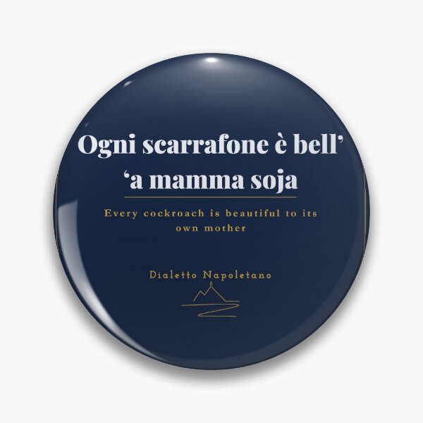 Item preview, Ogni Scarrafone è Bell' -  Neapolitan Dialect Vintage Print Blue designed and sold by vesuviovibes.