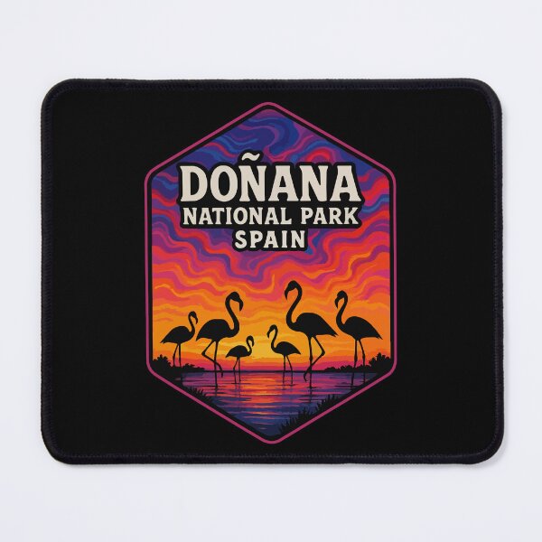 Item preview, Donana National Park Spain Flamingos Trippy designed and sold by TomFrontierArt.