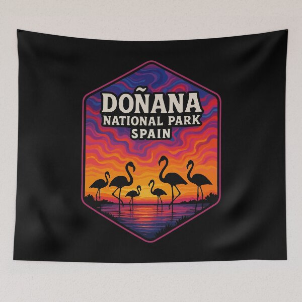 Item preview, Donana National Park Spain Flamingos Trippy designed and sold by TomFrontierArt.