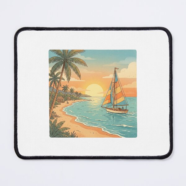 Item preview, Retro 70s Barbados Beach Escape designed and sold by DuckOddity.
