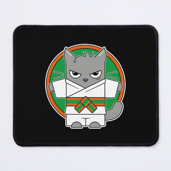 Item preview, Orange Green Belt Judo Cat designed and sold by eve streets.
