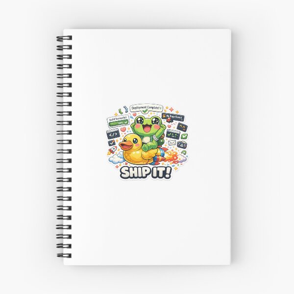 Item preview, Kawaii Frog Ship It Developer Sticker designed and sold by Cozy404Lab.