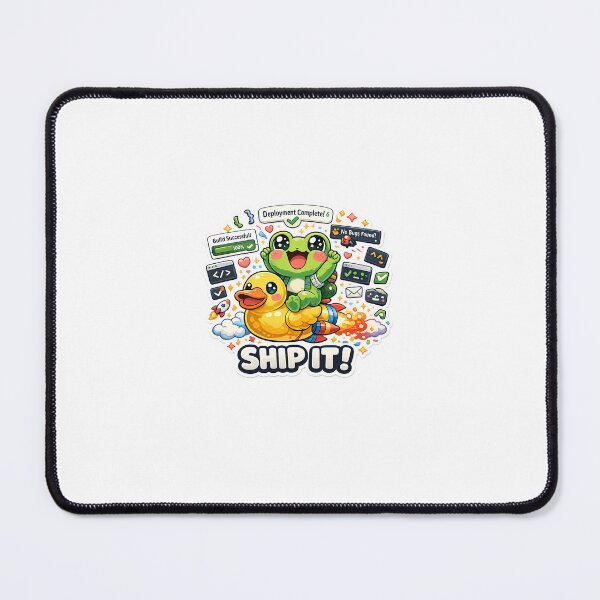 Item preview, Kawaii Frog Ship It Developer Sticker designed and sold by Cozy404Lab.