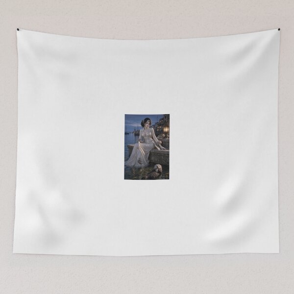 Item preview, Woman in White Gown with Sea Otter designed and sold by CathryneDelamort.