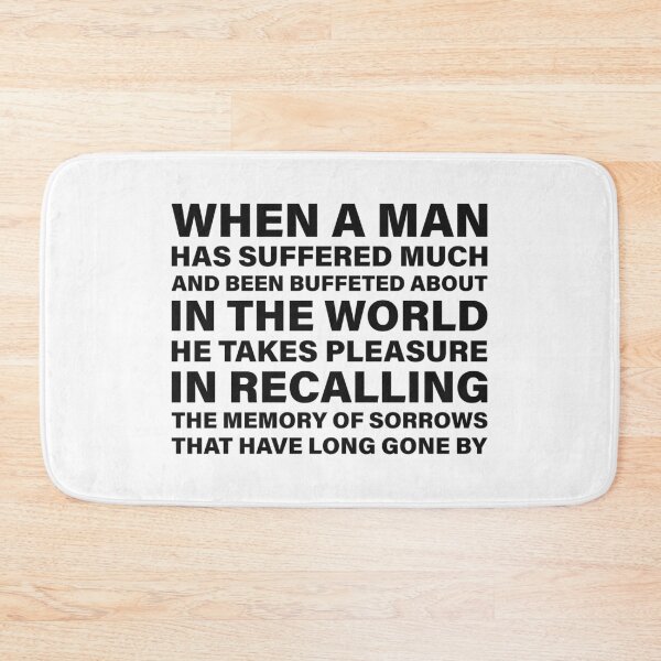 Item preview, Taking Pleasure in the Memory of Sorrows Past — The Odyssey Quote (White Version) designed and sold by LiteraryRelics.
