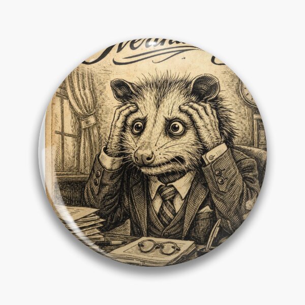 Item preview, CEO of Overthinking Opossum Vintage Engraving designed and sold by Print Loft.