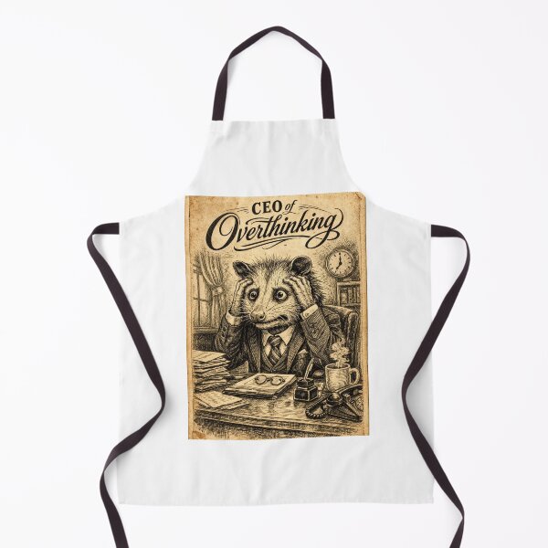 Item preview, CEO of Overthinking Opossum Vintage Engraving designed and sold by Print Loft.