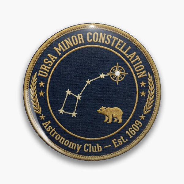 Item preview, Ursa Minor Polaris Vintage Astronomy Badge Patch designed and sold by CalmCapy Co.