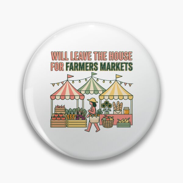 Item preview, Will Leave The House For Farmers Markets Retro designed and sold by Seeding Serendipity.