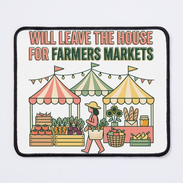 Item preview, Will Leave The House For Farmers Markets Retro designed and sold by Seeding Serendipity.