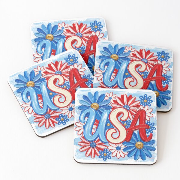 Item preview, Vibrant USA Red White and Blue Flowers designed and sold by Articora.
