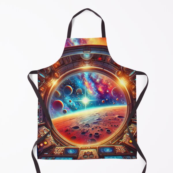 Item preview, Spaceship Cockpit Cosmic Planet View Sci-Fi Art designed and sold by PlanetEye Designs.