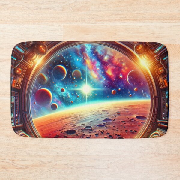 Item preview, Spaceship Cockpit Cosmic Planet View Sci-Fi Art designed and sold by PlanetEye Designs.