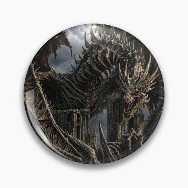 Item preview, Undead Dragon of the Fallen Kingdom | Gothic Necromancer Dragon Fantasy Art designed and sold by DrakariArt.