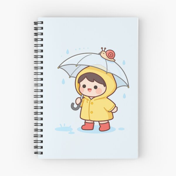 Item preview, Little Raincoat Girl with Snail Umbrella designed and sold by Webinath.