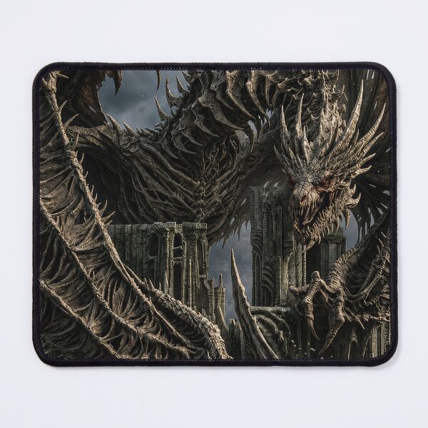 Item preview, Undead Dragon of the Fallen Kingdom | Gothic Necromancer Dragon Fantasy Art designed and sold by DrakariArt.