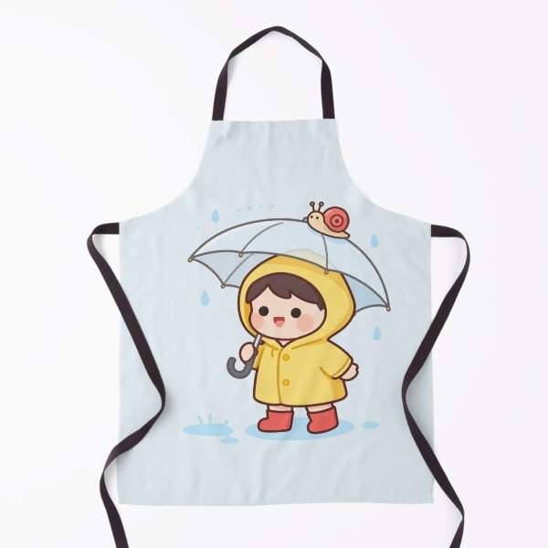 Item preview, Little Raincoat Girl with Snail Umbrella designed and sold by Webinath.