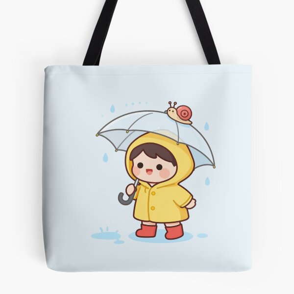 Item preview, Little Raincoat Girl with Snail Umbrella designed and sold by Webinath.