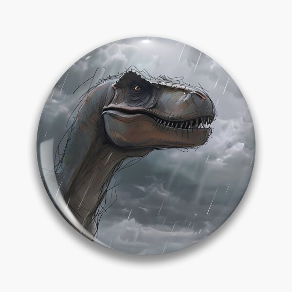 Item preview, Last Survivor - Funny Dinosaur Mountain Cabin Art designed and sold by Modern Nest Art.