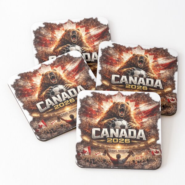 Item preview, Canada 2026 Football Fan Design | True North Soccer Supporter Grizzly Bear Graphic designed and sold by Winetastic-Art.