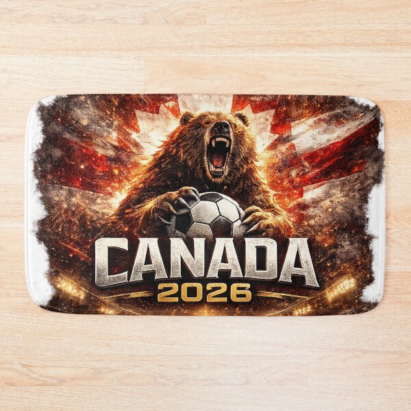 Item preview, Canada 2026 Football Fan Design | True North Soccer Supporter Grizzly Bear Graphic designed and sold by Winetastic-Art.