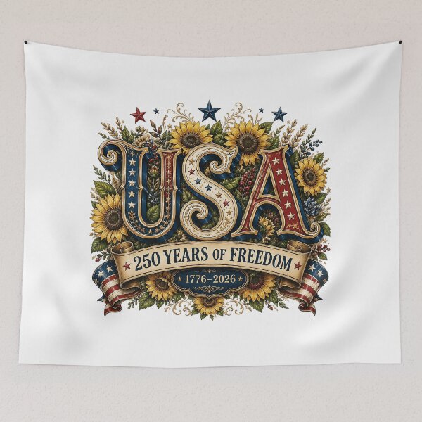 Item preview, USA Flag and Sunflowers designed and sold by PetalGarden.