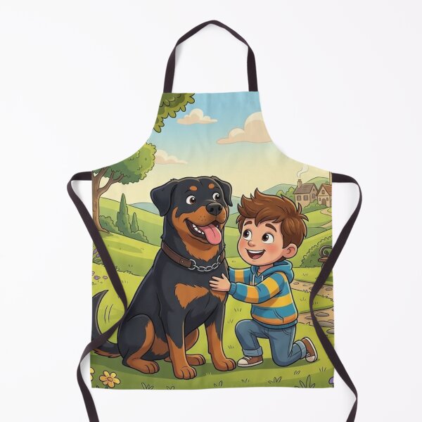Item preview, Best Friends Forever: A Young Boy and His Rottweiler in a Peaceful Park designed and sold by AirCrayons27.