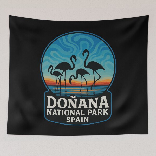 Item preview, Donana National Park Spain Retro Travel designed and sold by TomFrontierArt.