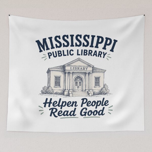 Item preview, Mississippi Public Library designed and sold by Pink Hombre.