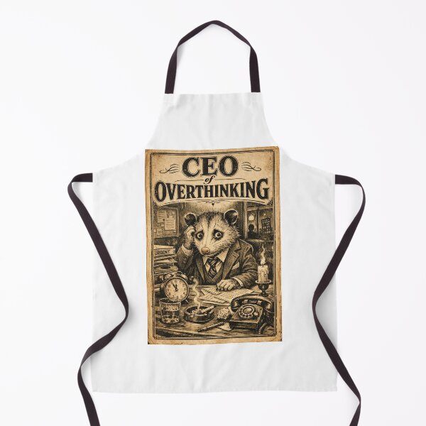 Item preview, CEO of Overthinking Opossum Retro Sketch Art designed and sold by Print Loft.