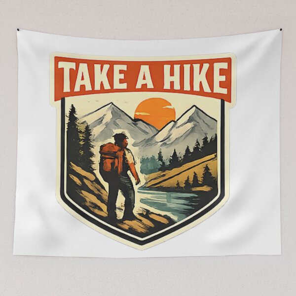 Item preview, Take A Hike – Vintage Mountain Adventure Hiking Design designed and sold by vansaidshop ⭐⭐⭐⭐⭐.