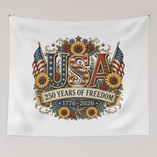 Item preview, USA Flag and Sunflowers designed and sold by PetalGarden.