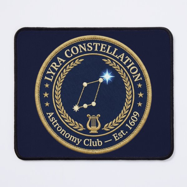 Item preview, Lyra Vega Constellation Vintage Astronomy Badge Patch designed and sold by CalmCapy Co.