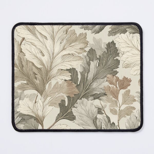 Item preview, Large Leaf Botanical Print – Gray and Ivory Acanthus – Arts and Crafts Art designed and sold by BestVarieties.
