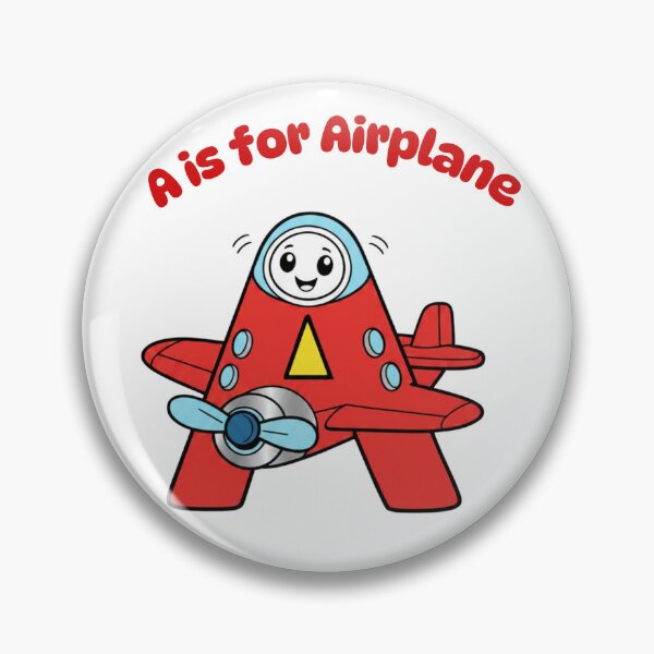Item preview, A is for Airplane - Cute Cartoon Alphabet for Kids designed and sold by Inka Moon Design.