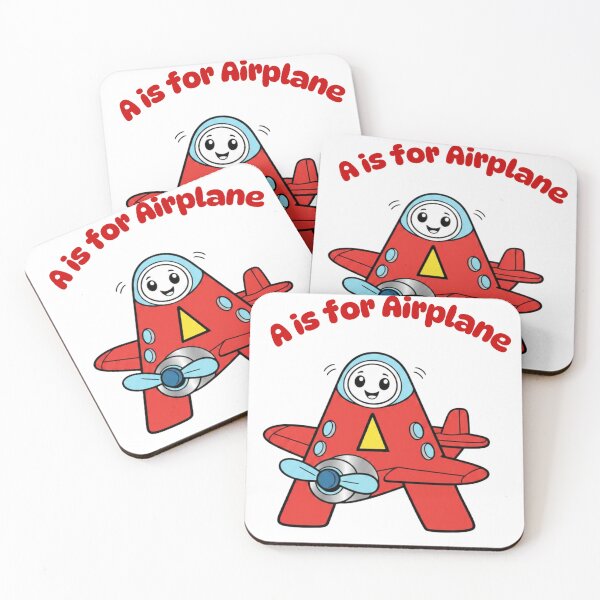Item preview, A is for Airplane - Cute Cartoon Alphabet for Kids designed and sold by Inka Moon Design.