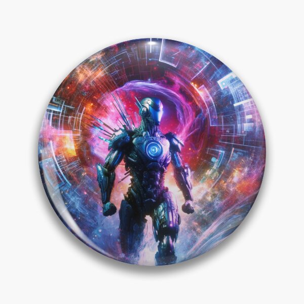 Item preview, Cyberpunk Alien Robot Cosmic Portal Sci-Fi Art designed and sold by PlanetEye Designs.