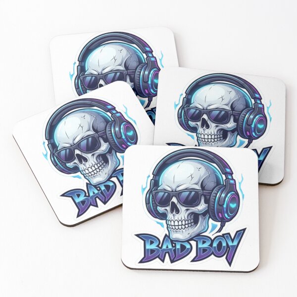 Item preview, Bad Boy Skull with Headphones Gamer Sticker designed and sold by Sticker universe2.0.
