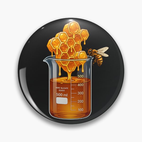 Item preview, Sweet Science: Alchemy of Honey, Geometric Comb & Bee designed and sold by krish-prints.