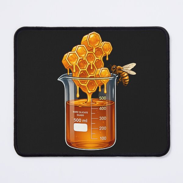 Item preview, Sweet Science: Alchemy of Honey, Geometric Comb & Bee designed and sold by krish-prints.