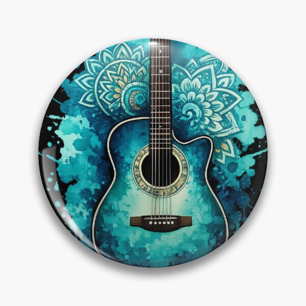 Item preview, Blue Grunge Splatter Guitar designed and sold by scicilysimonee.