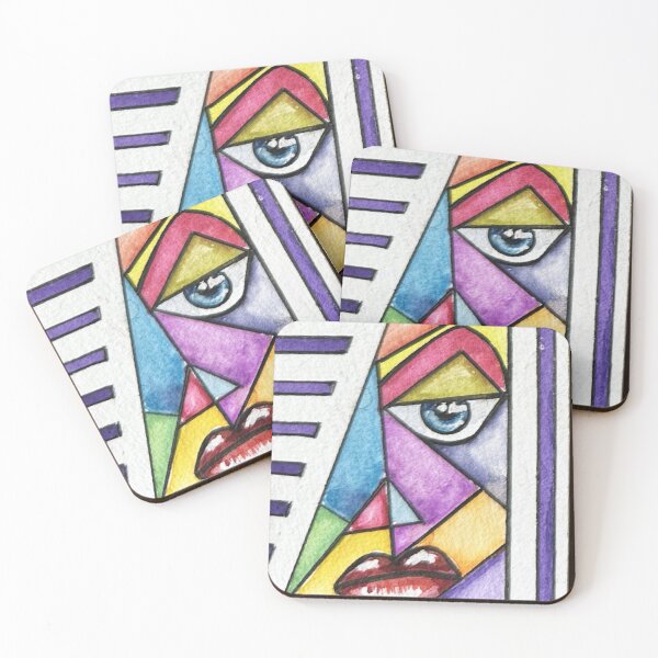 Item preview, Abstract face no3 watercolour designed and sold by jhojho.