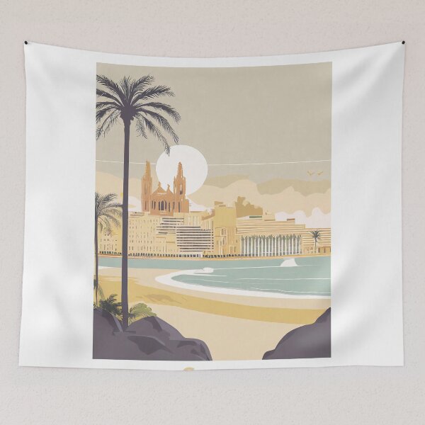 Item preview, Palma de Mallorca Spain Minimal Retro Vintage Travel Poster designed and sold by pod24.