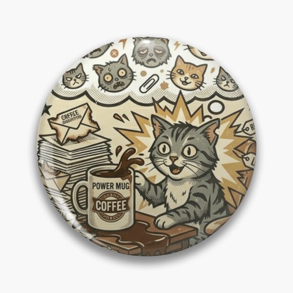 Item preview, Living Proof Coffee Works Cat – Funny Coffee Office Meme designed and sold by Dada-arts.